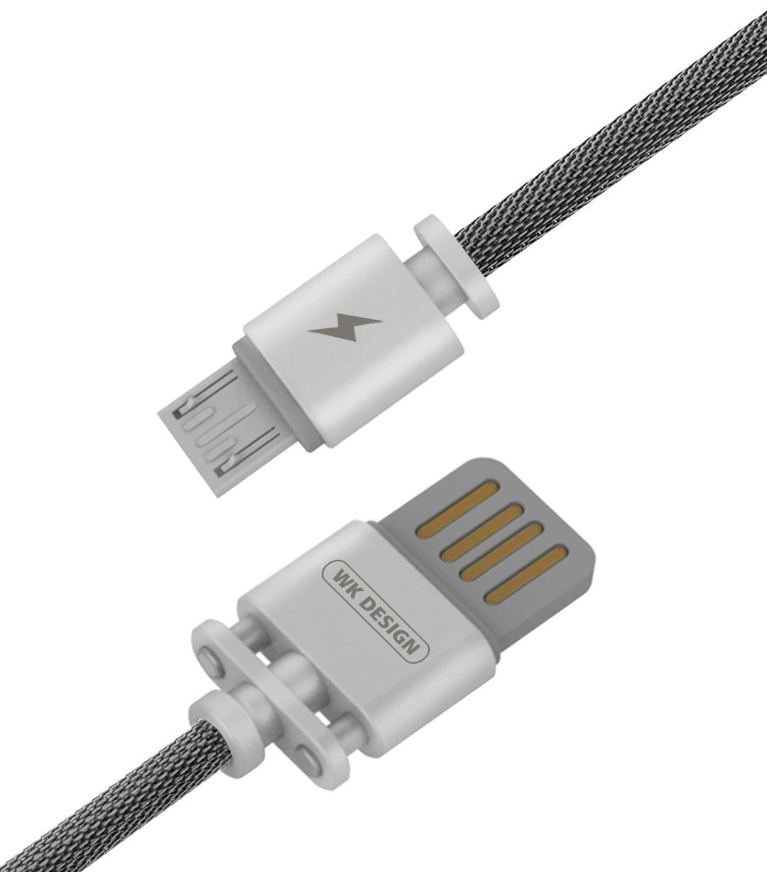 WK MASTER Cink Ötvözetű Fém Micro USB Adatkábel 1m