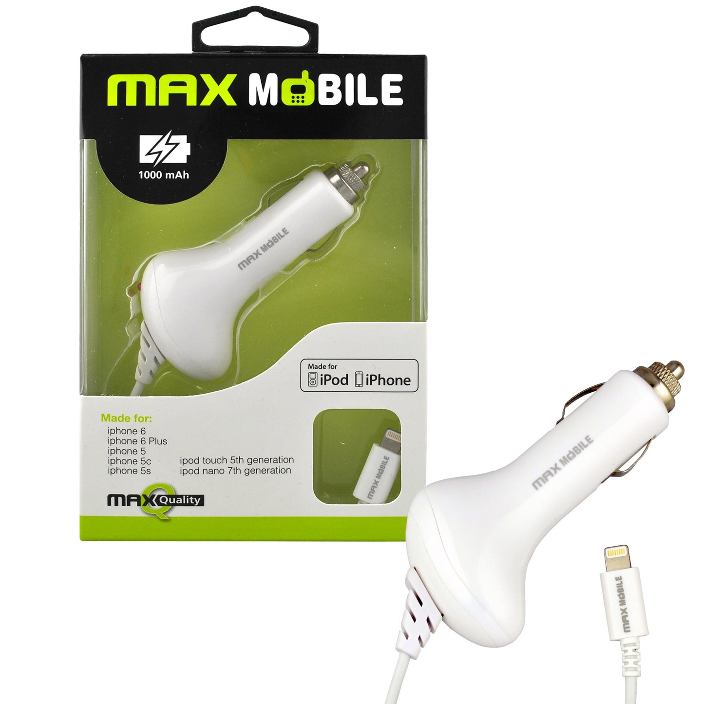 Max Mobile iPhone Lightning autós töltő